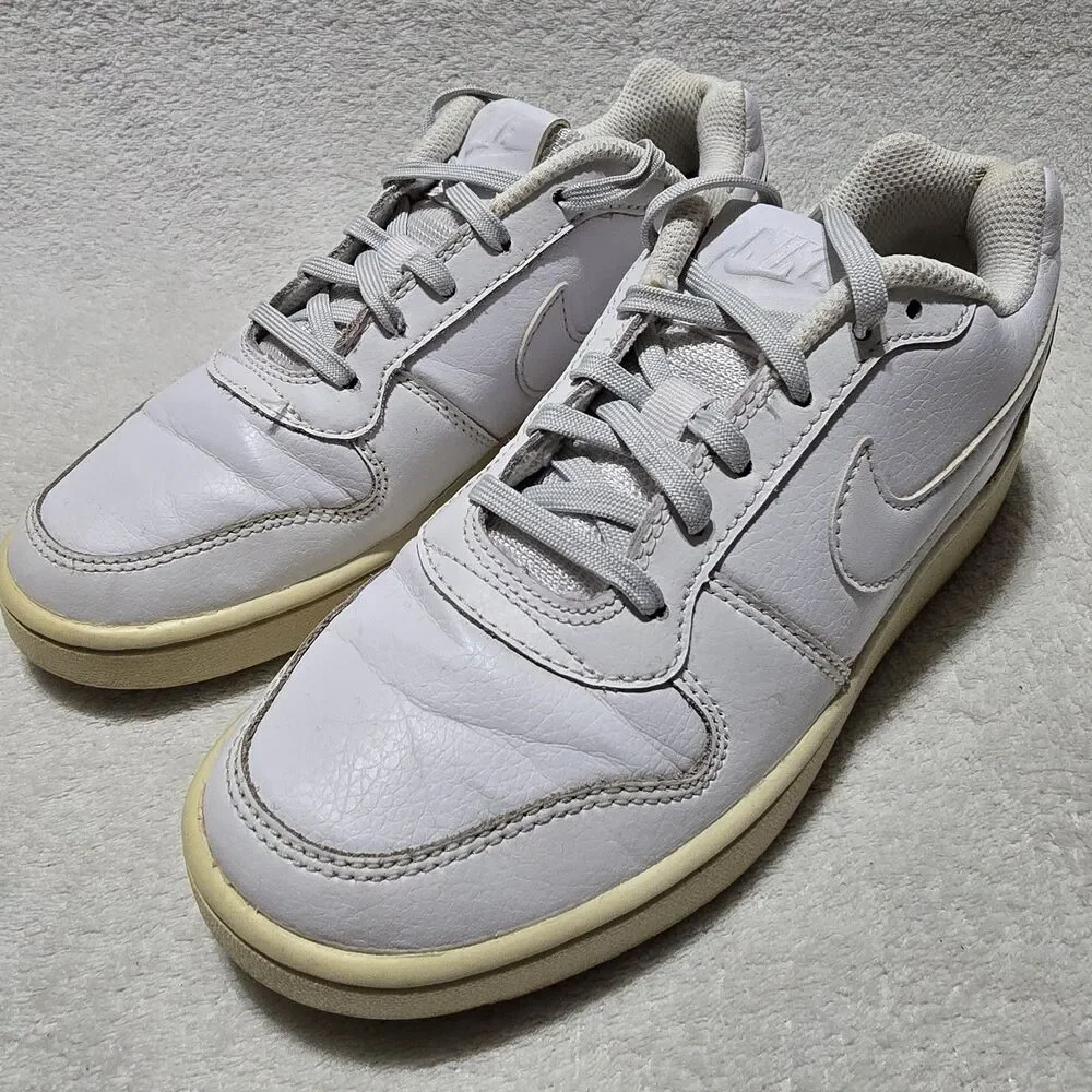 Nike Ebernon Low Women's Sz 6.5 Sneakers Triple White AQ1779-100 Shoes